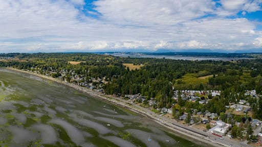 Birch Bay Blaine Washington Aerial Summer Overview Beach Communities in Pacific Northwest Washington State
