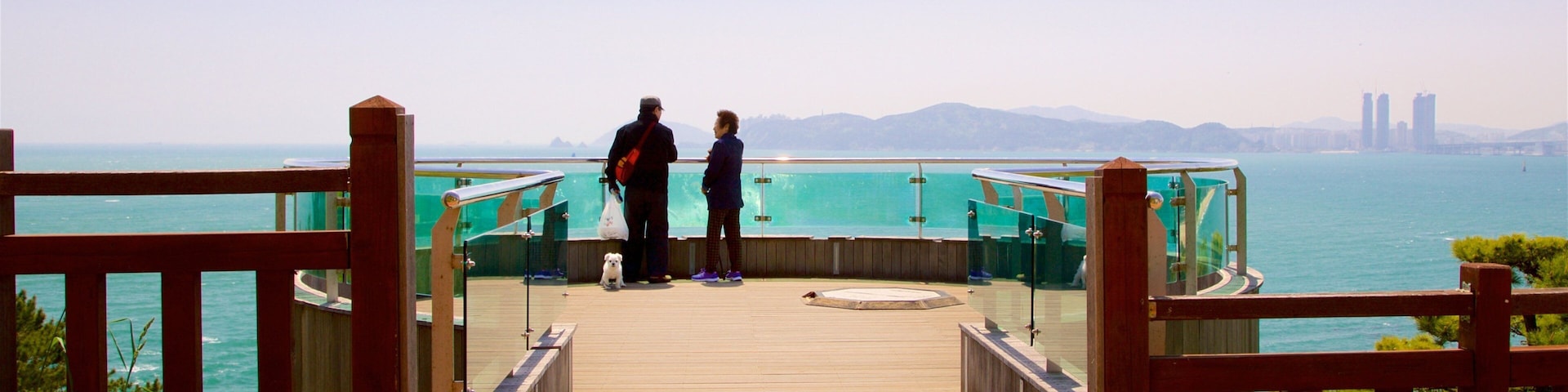 Monte Dalmaji caracterizando paisagens e paisagens litorâneas assim como um casal