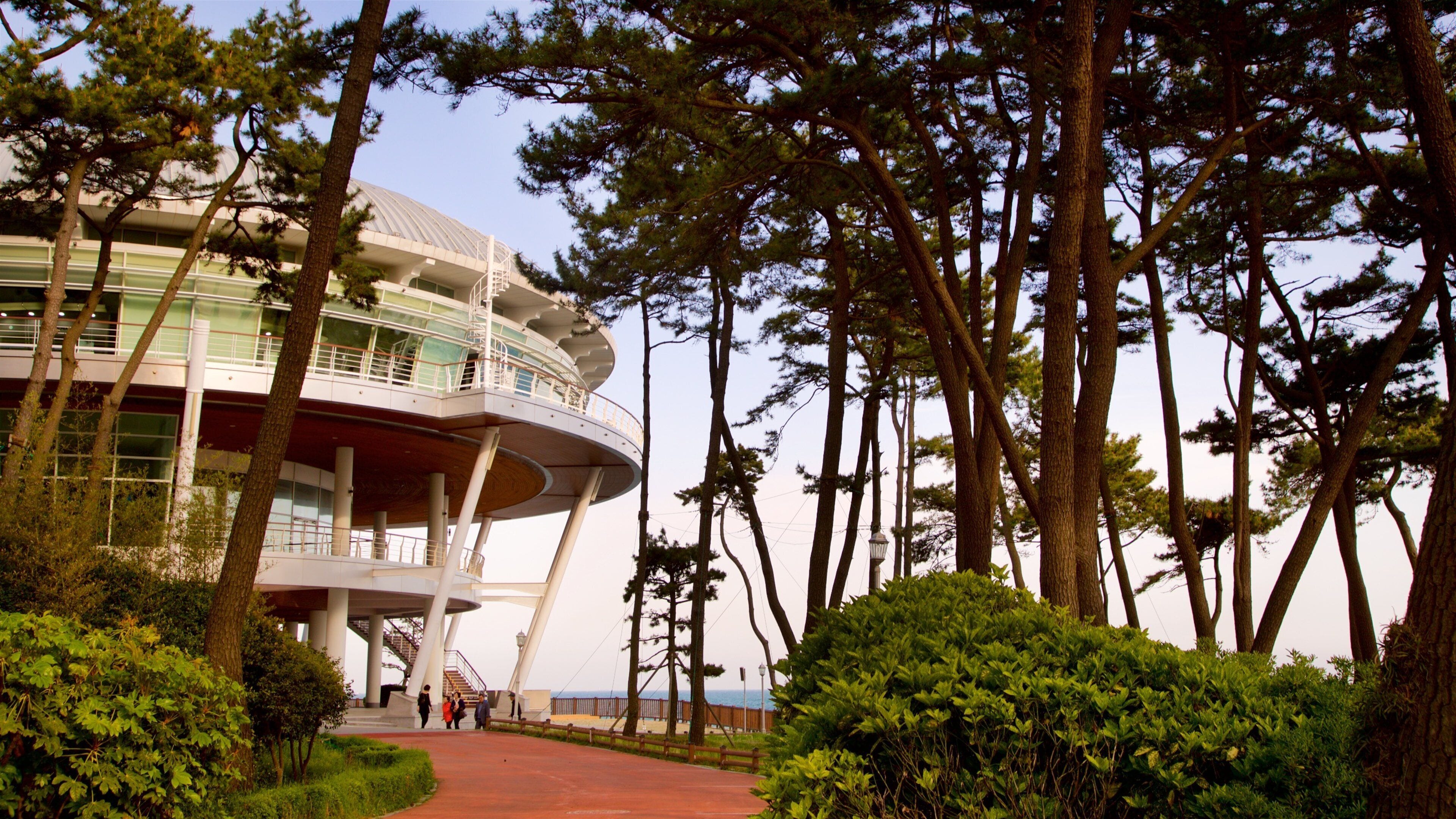Parque APEC Naru mostrando un jardín