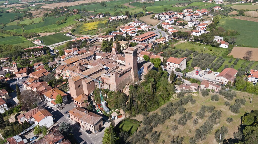Aerial view of Marciano della Chiana in Tuscany - Italy
