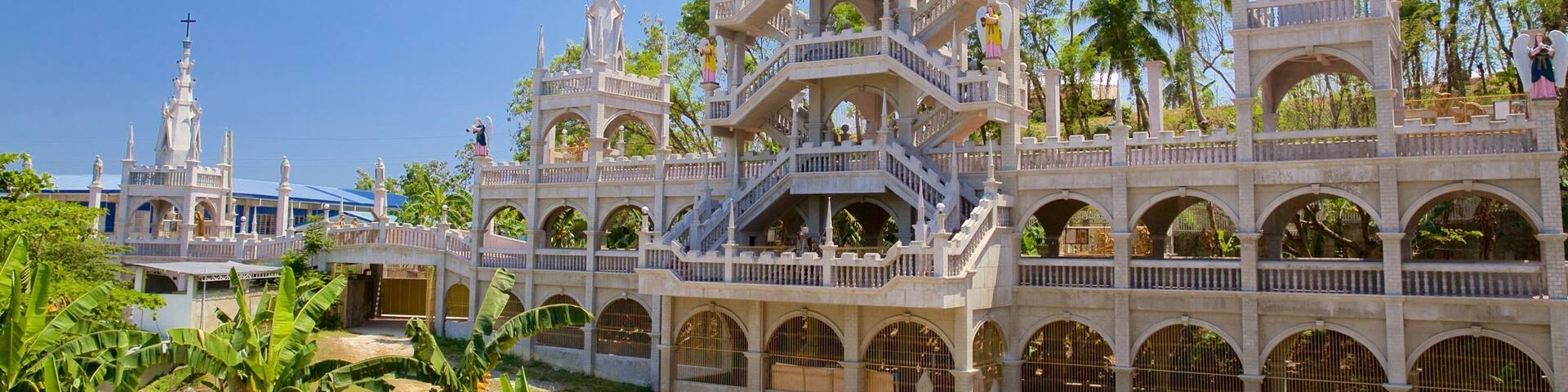 Simala Shrine which includes religious elements and heritage architecture