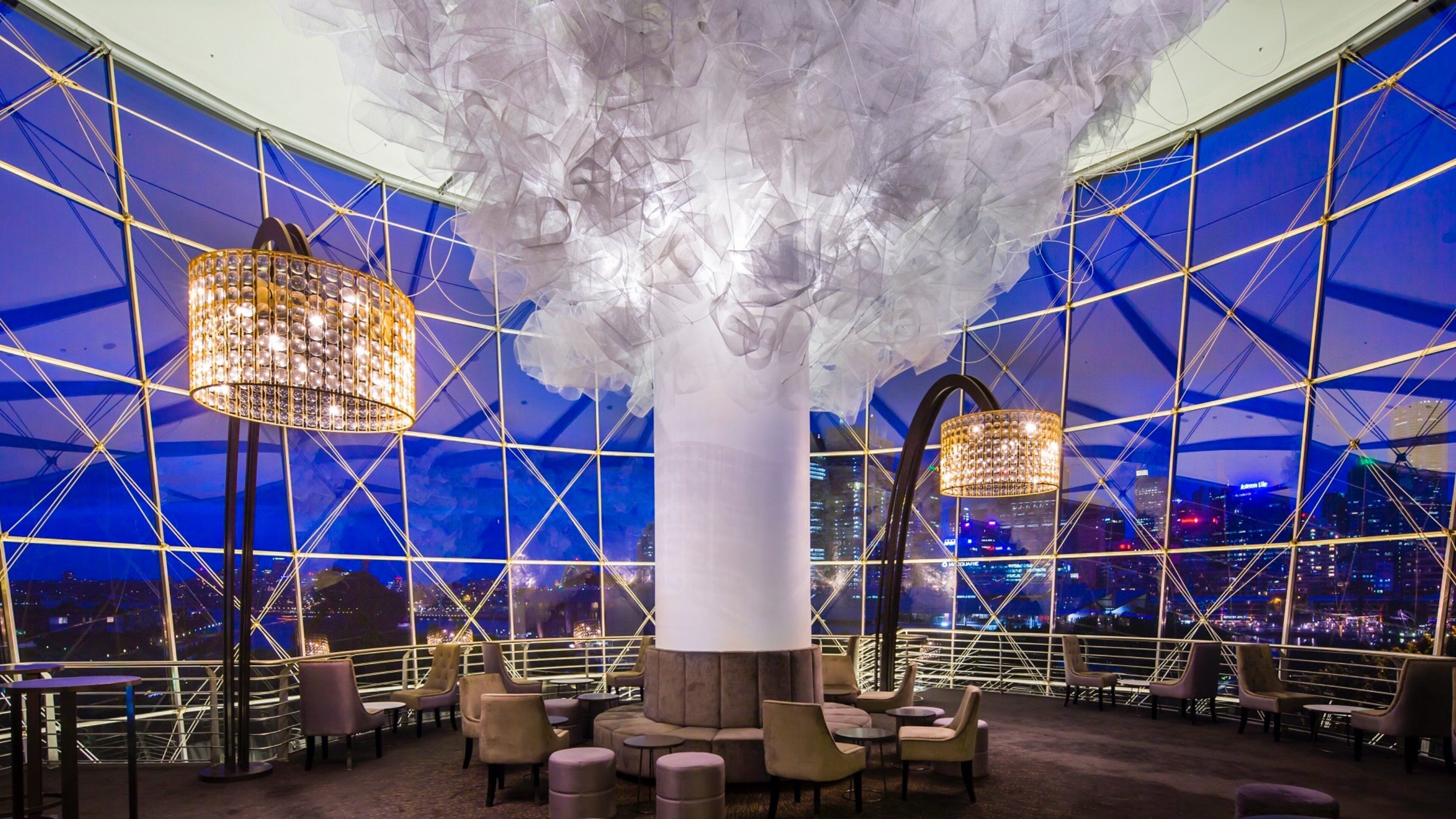 Sydney Lyric Theatre featuring dining out and interior views