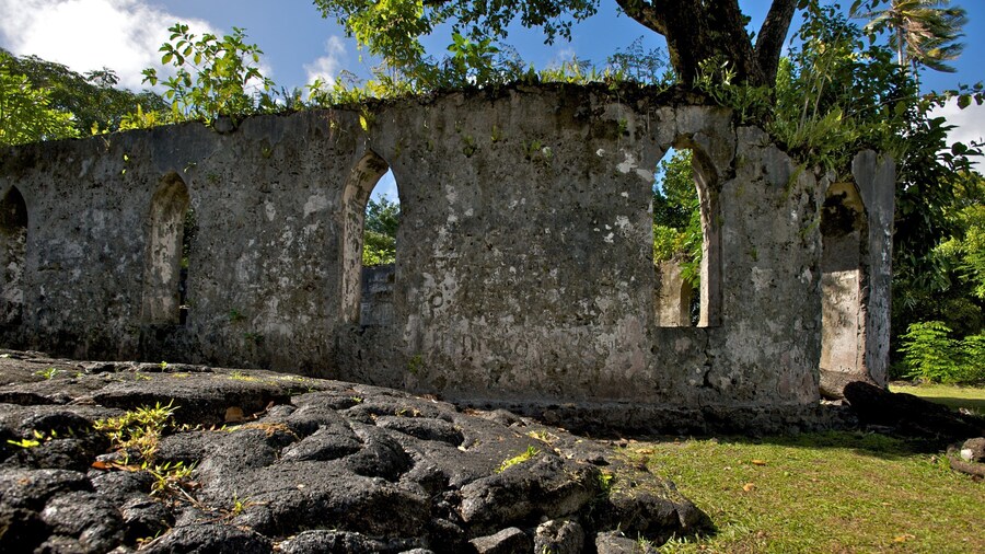 Saleaula Lava Field which includes heritage elements and building ruins