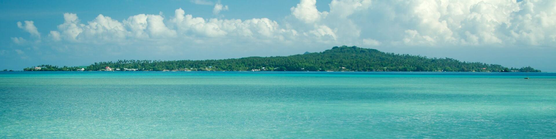 Manono featuring tropical scenes, landscape views and general coastal views