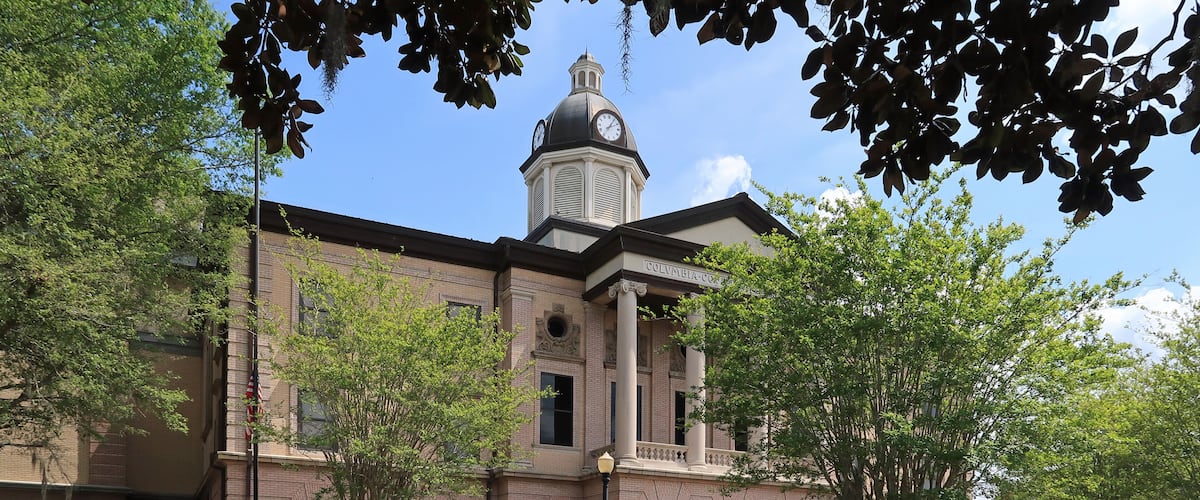 Columbia County Courthouse in Lake City, Florida, United States.