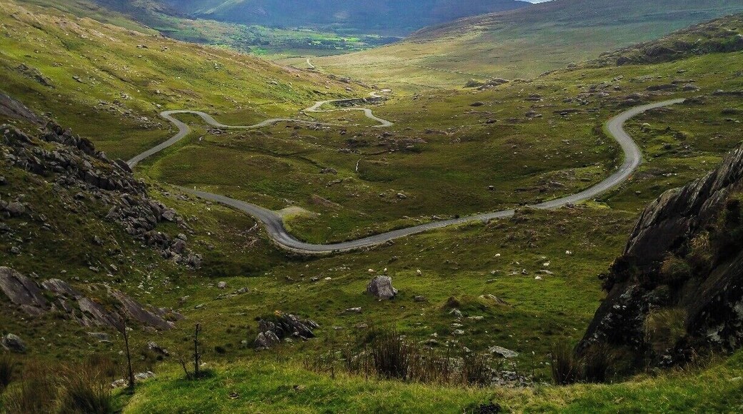 The stunning Healy Pass makes for an amazing drive in West Cork, Ireland.
Full image: http://www.theaussienomad.com/featured-photos/healy-pass/
