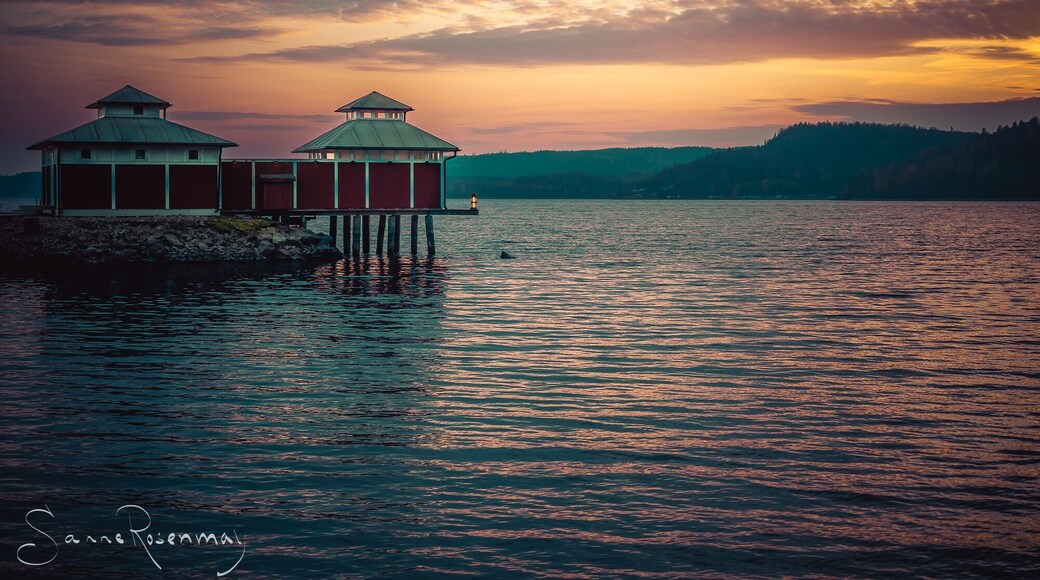 Beautiful little town by the lake