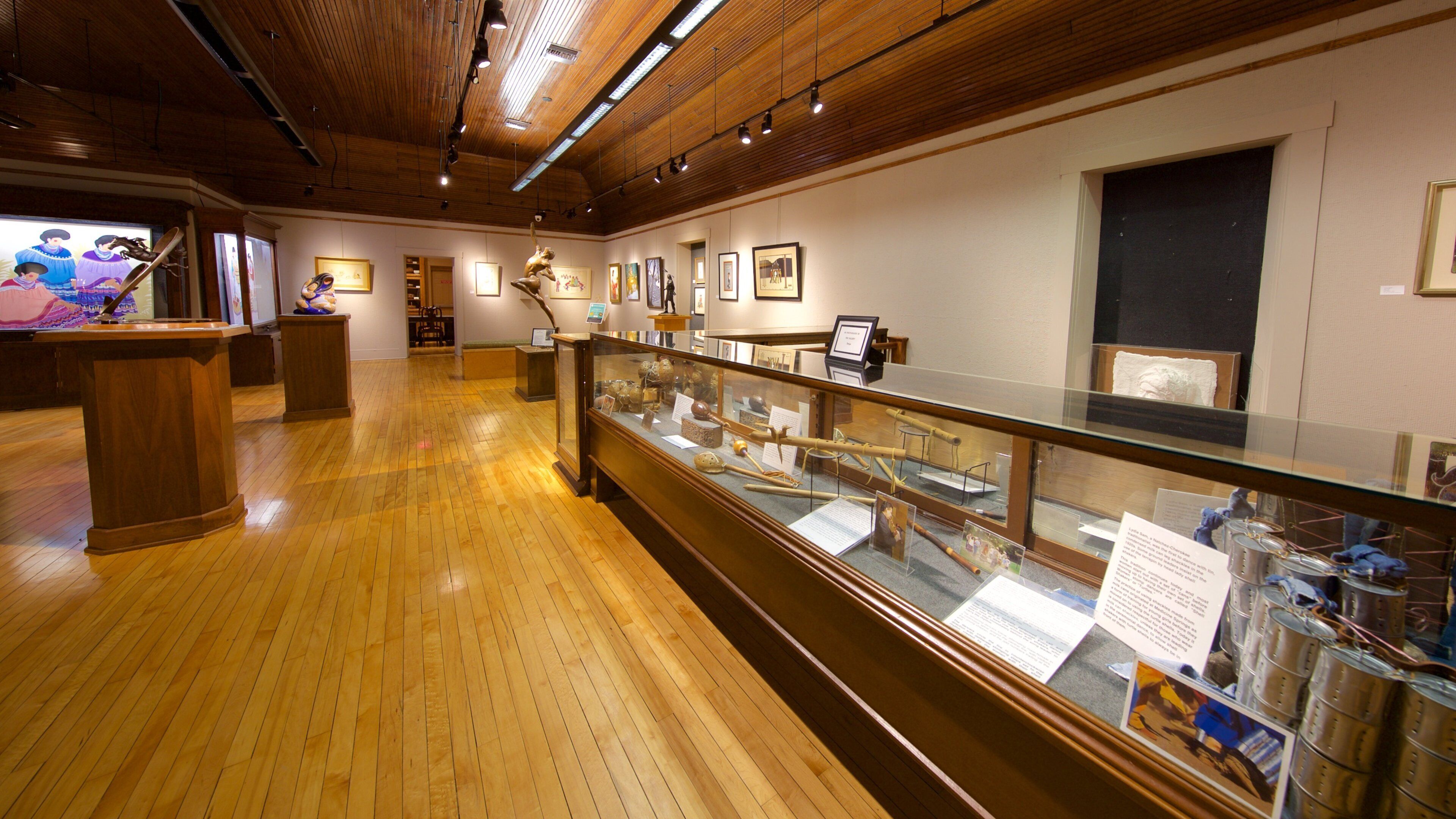 Five Civilized Tribes Museum which includes interior views