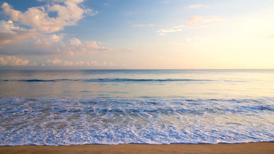 Nuevo Vallarta Beach which includes a sunset, general coastal views and a sandy beach