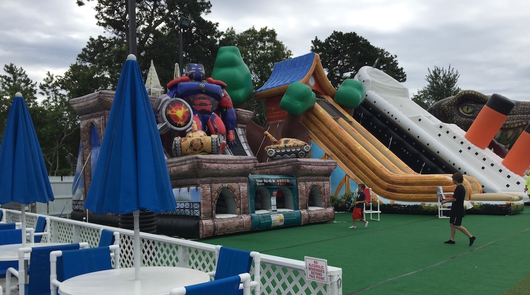 My kids LOVE this place. I personally don't see the attraction. It's a fun thing to do in Cape Cos. Lots of inflatables to bounce and play on including water ones. It's been recently been restored. Really good way to exhaust your children.