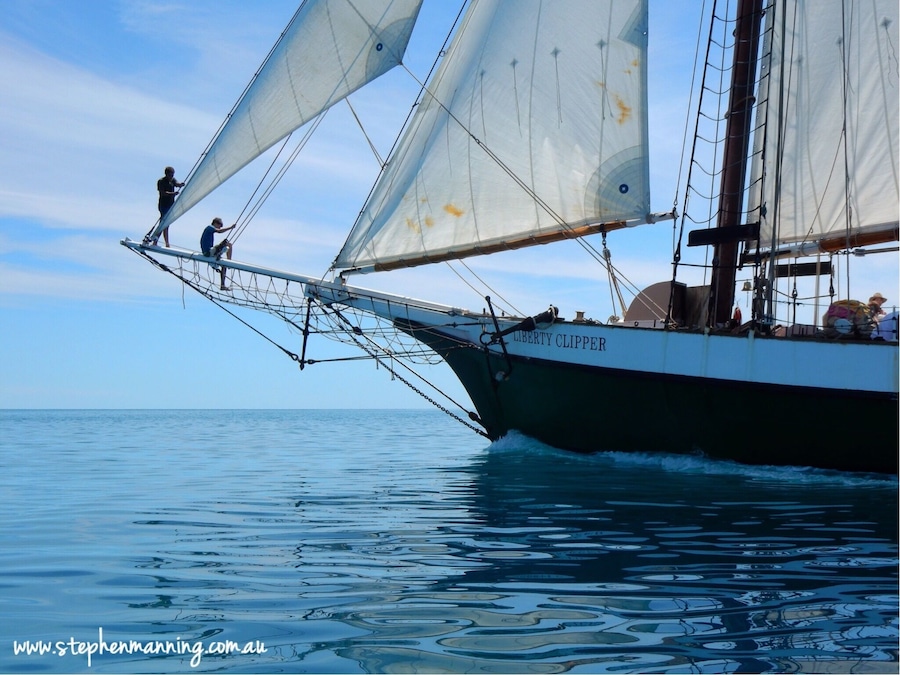 The Liberty Clipper is a 125ft Schooner Tall Ship which sails from Nassau in the Bahamas on a 5 day cruise around the islands.
What an amazing experience under full sail, all engines turned off and just the sound of the wind in the rigging and the Caribbean Ocean against the hull.
http://www.libertyfleet.com/tall-ship-cruise/cruising-grounds/bahamas
#waterlust #aquatrove