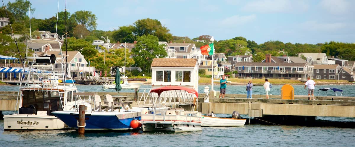 MacMillan Pier featuring a coastal town and a bay or harbor