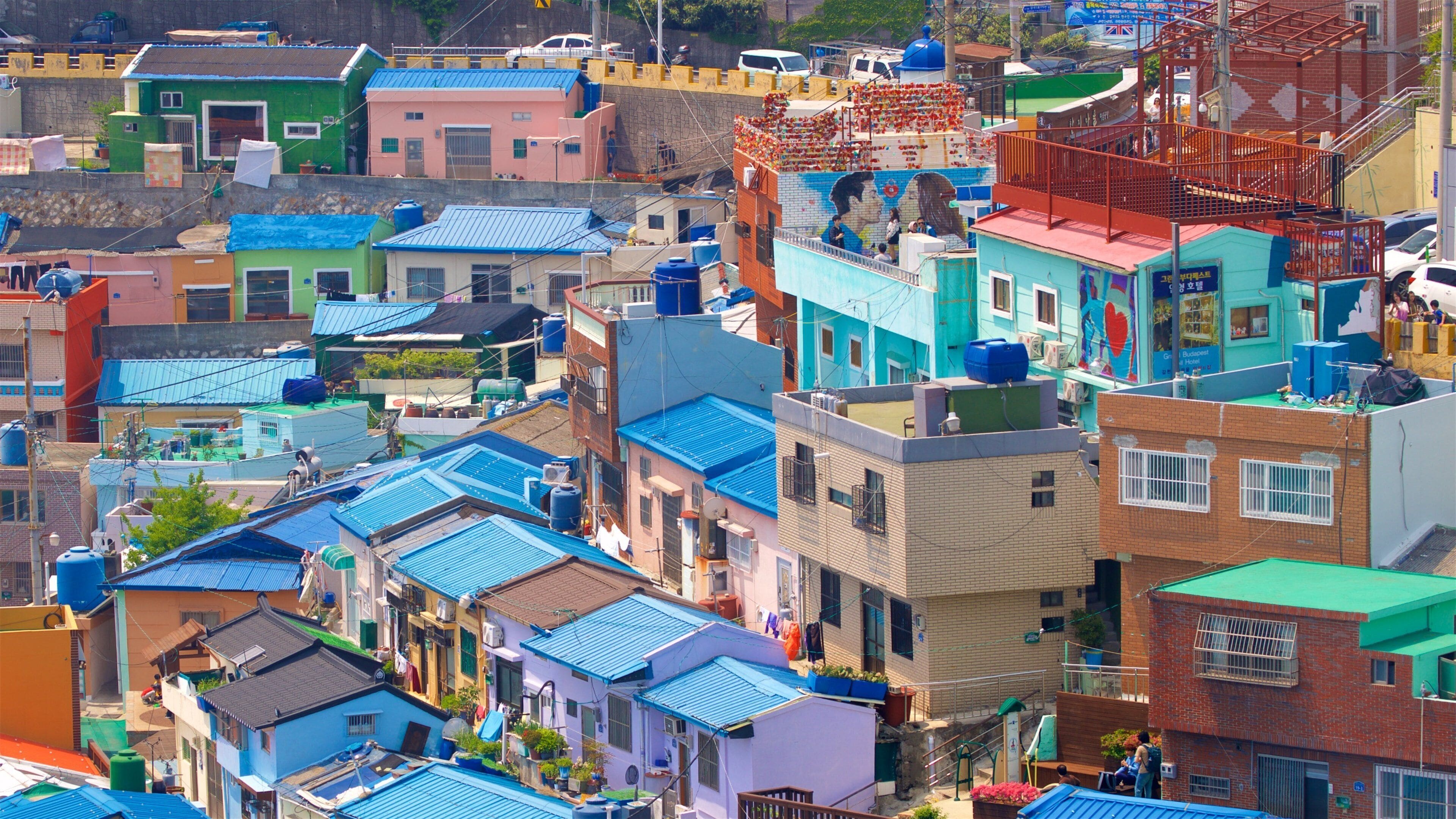 Gamcheon Culture Village mostrando vista del paesaggio