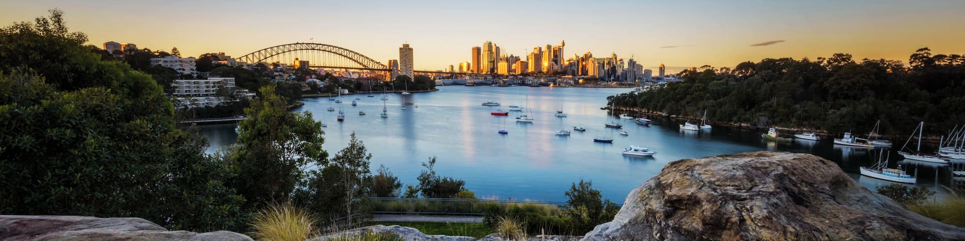 The awesome view of Sydney sunrise from Waverton