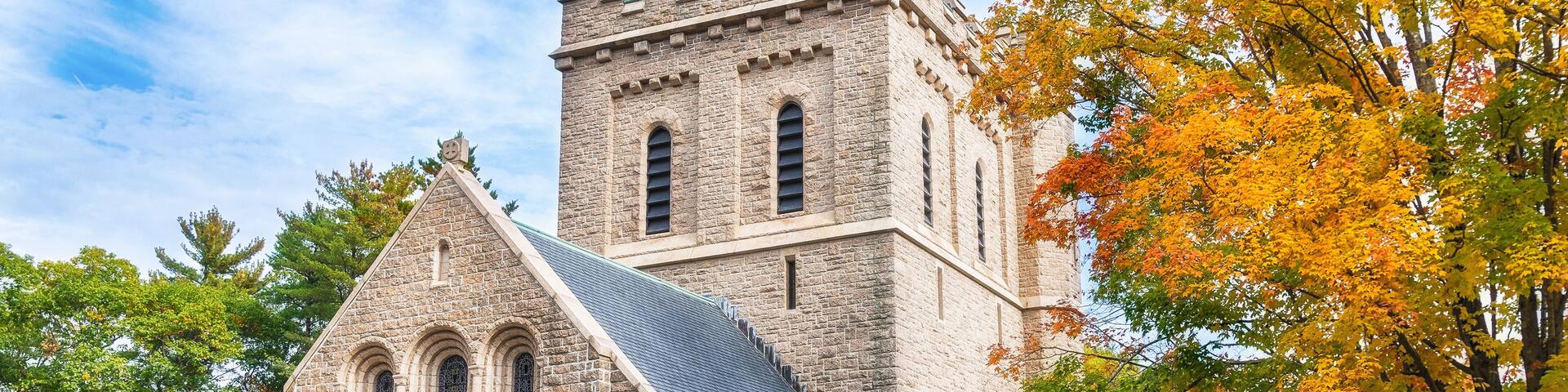 Episcopal Church of Saint Mary in New England in autumn