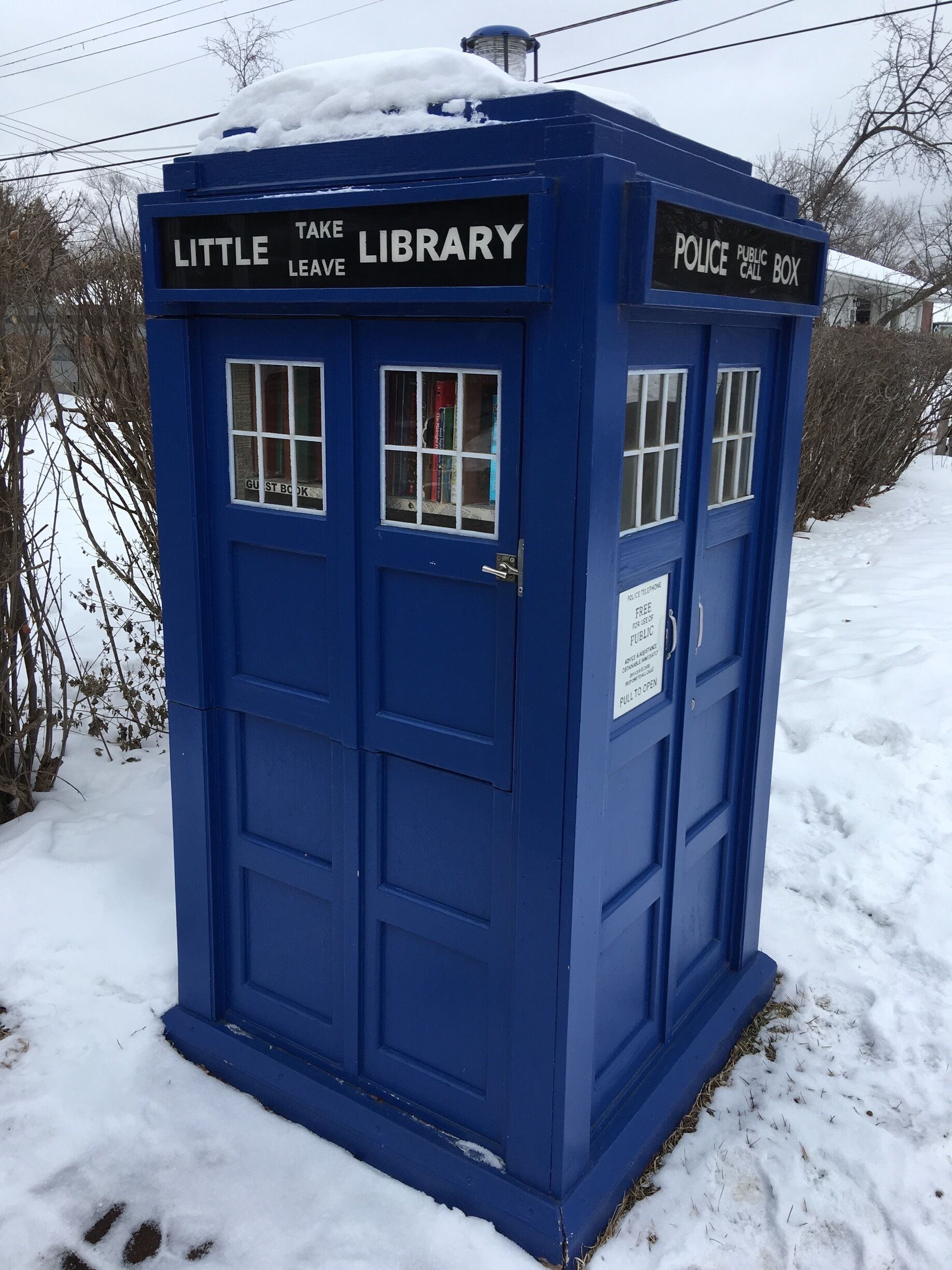 Tardis! Our first stop after moving to Minnesota. 
#StunningStructures #TARDIS #Bloomington #Minnesota #LittleLibrary
