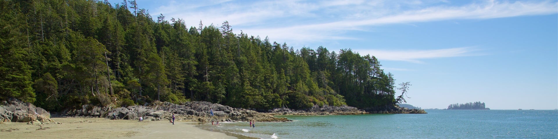Tonquin Park featuring a sandy beach, general coastal views and rocky coastline