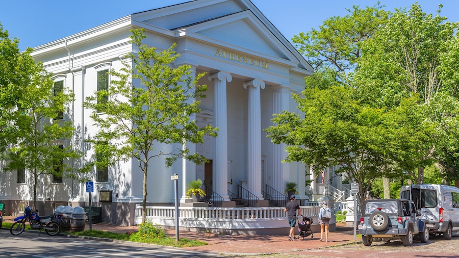 P5EH30 The Nantucket Atheneum, a historic public library in Nantucket, Massachusetts.