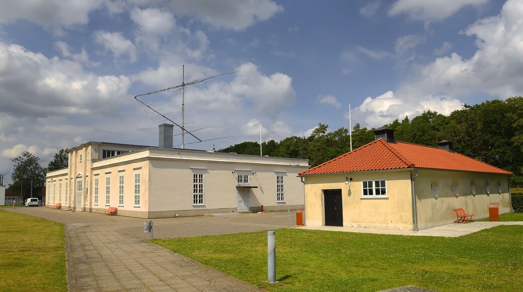 Buildings in Grimeton radio station for the longwave transatlantic wireless telegraphy, built 1925 in Sweden. Unesco world heritage. One of the worlds first trans atlantic radiostations.