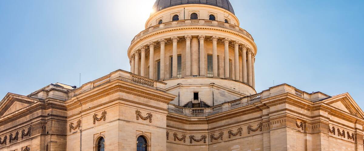 Pantheon building in Latin quarter, Paris, France