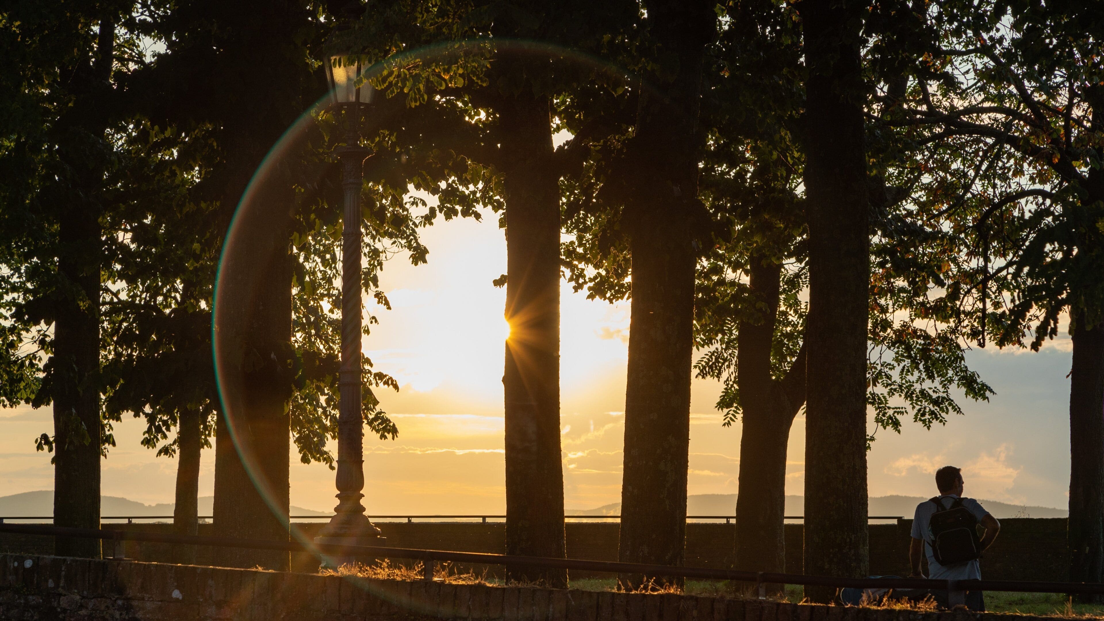 Fortezza Medicea featuring a sunset