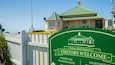 Nelson Head Lighthouse which includes signage