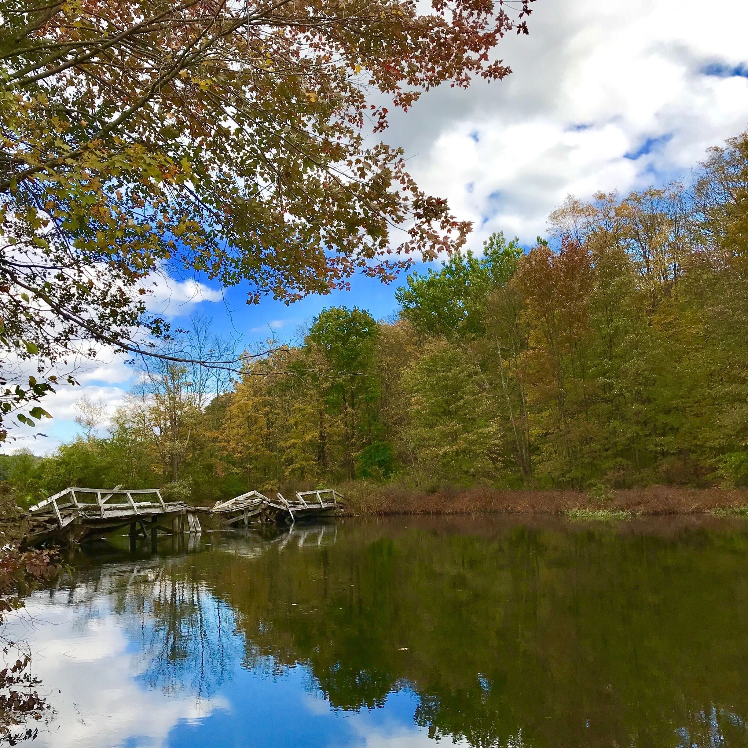 Times have been tough on colonial canal town Waterloo Village, New Jersey USA. It’s still beautiful despite the bridge to nowhere. Still has some functional buildings, beautiful trails, a Lenape Village recreation and more picture taking opportunities than you can imagine. Every year geocachers unite there for a mega event full of ghostly tales.   
#Yepitsjersey October 2018 #greatoutdoors