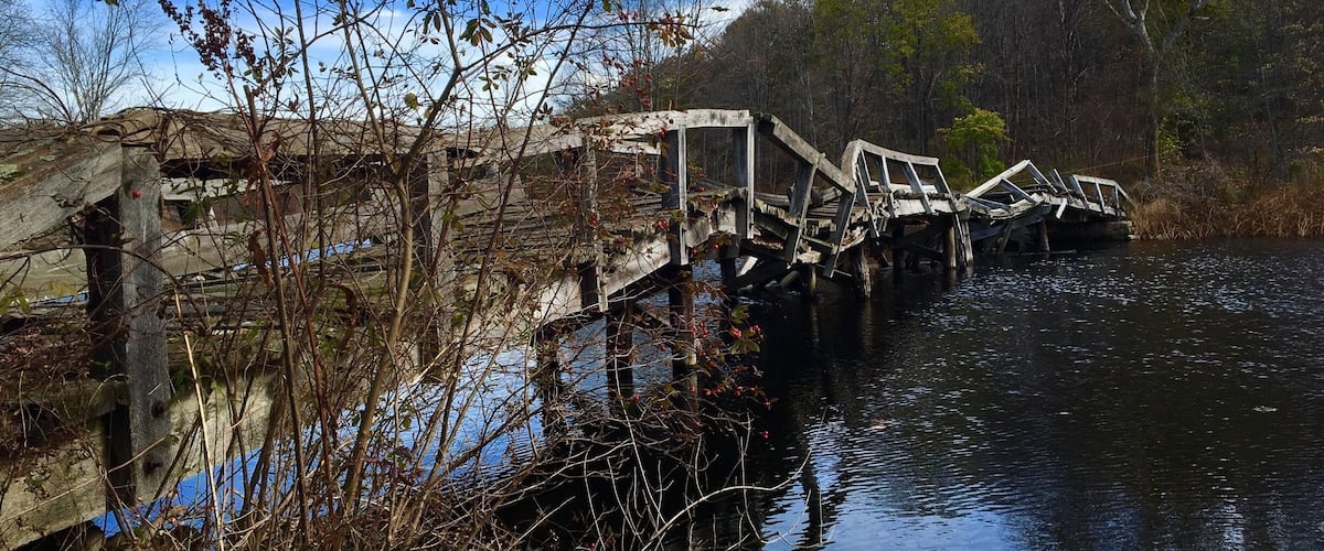 Waterloo Village, a national historic park and 19th century canal town adjacent to a Lenape village. Skip the bridge. October 2016. #yepitsjersey
