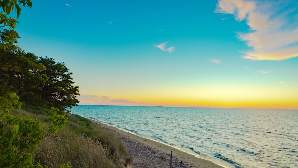 sunset in sleepers state park Caseville MI