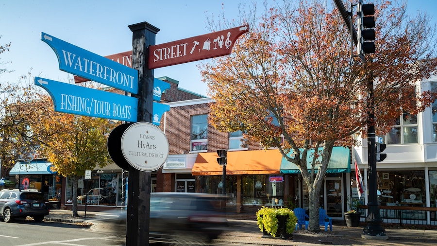 Main Street Hyannis showing signage