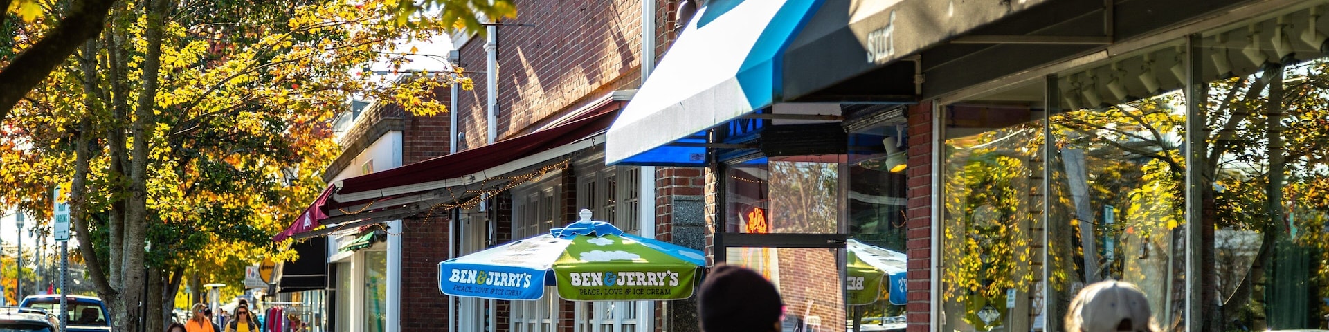 Main Street Hyannis featuring street scenes as well as a couple