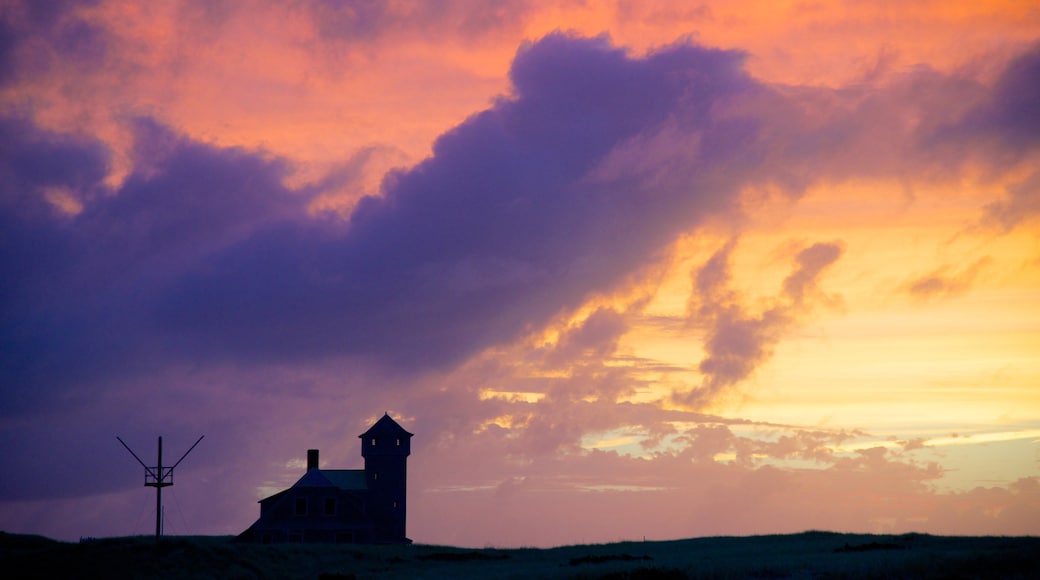 Race Point Beach featuring a sunset