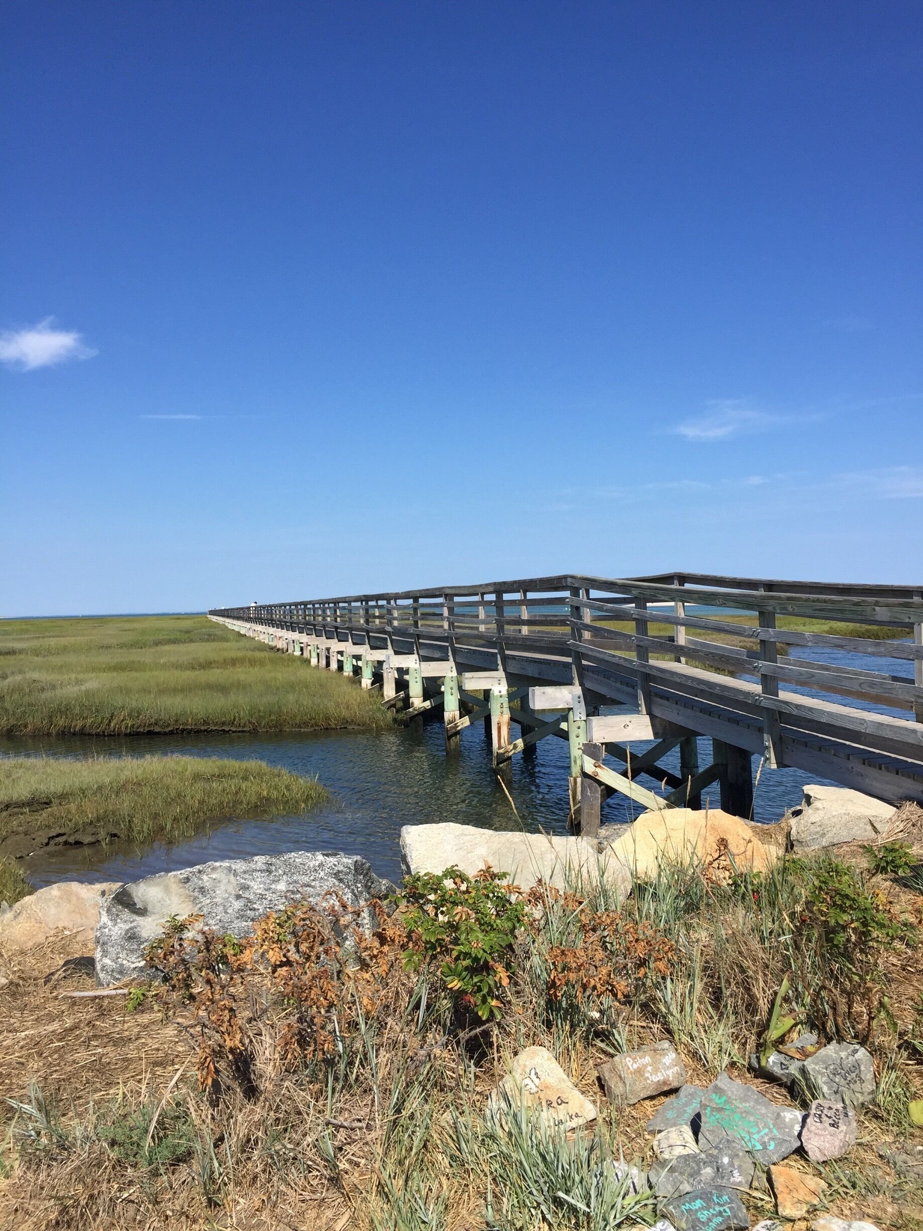 One of my favorite spots on Cape Cod - the marsh boardwalk at Gray's Beach in Yarmouth.  Extraordinarily peaceful place to contemplate life. 