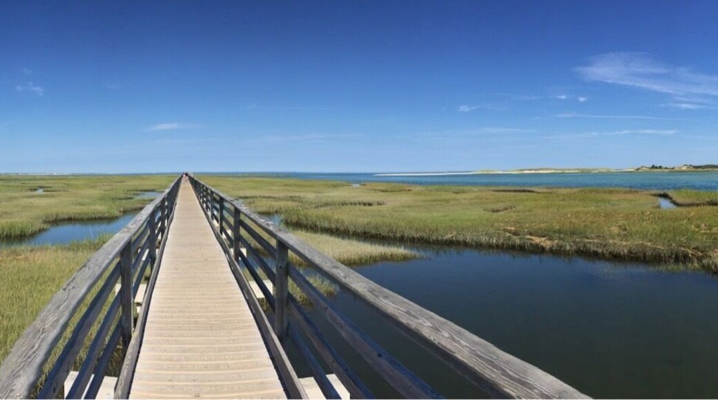 Panoramic view of the marsh at Grays Beach, Yarmouth, MA