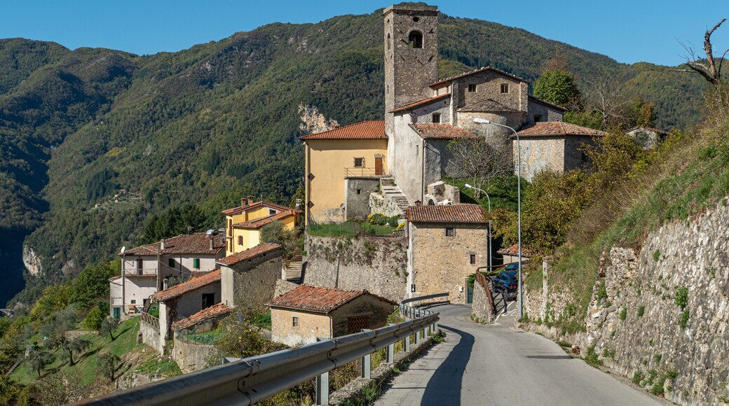 Panorama of Ceserana opf city Fosciandora region Lucca, Italy