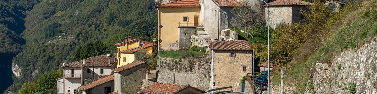 Panorama of Ceserana opf city Fosciandora region Lucca, Italy