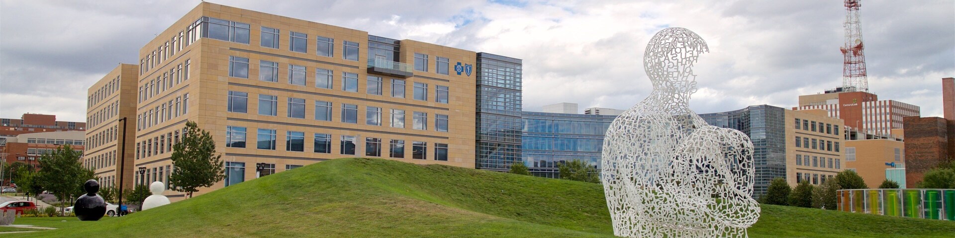 John and Mary Pappajohn Sculpture Park featuring a garden and outdoor art