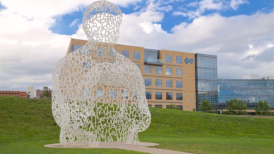 John and Mary Pappajohn Sculpture Park which includes outdoor art and a garden