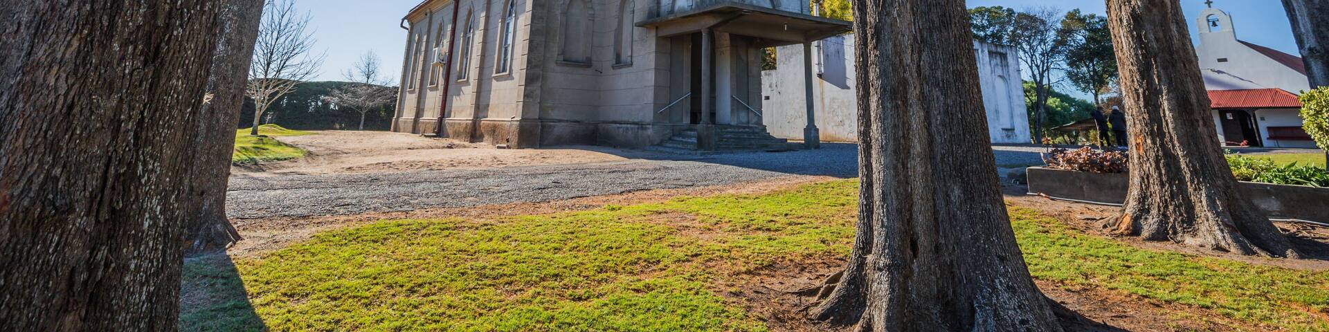 Nueva Helvecia - July 02, 2017: Church in the town of Nueva Helvecia, Uruguay