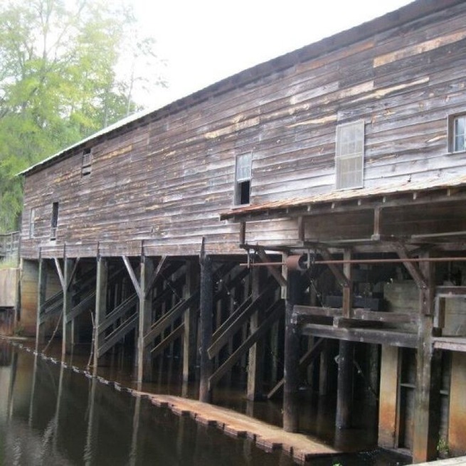 Old covered bridge/sawmill at George L Smith State Park.