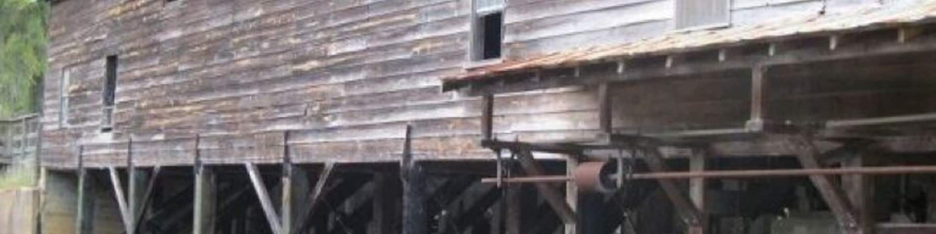 Old covered bridge/sawmill at George L Smith State Park.