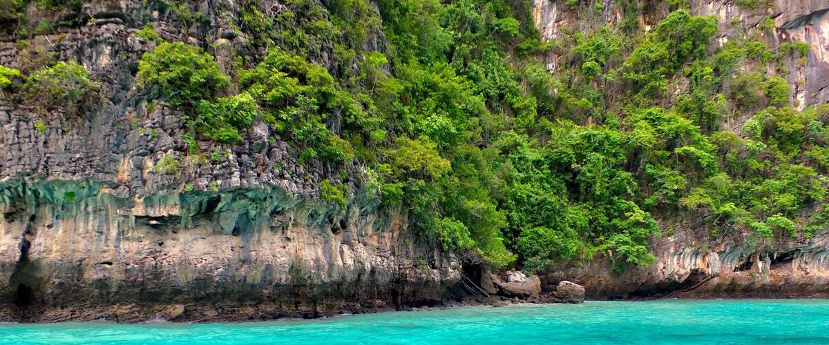 This is a beautiful cove in Koh Phi Phi