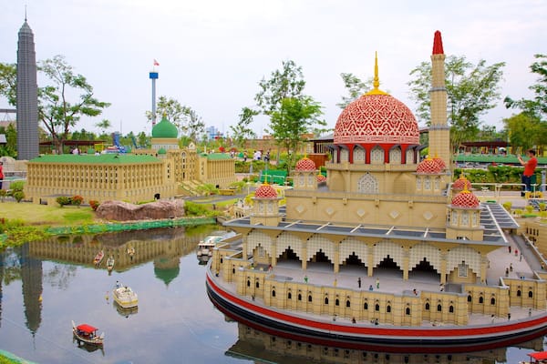 LEGOLAND® Malaysia featuring rides and a pond