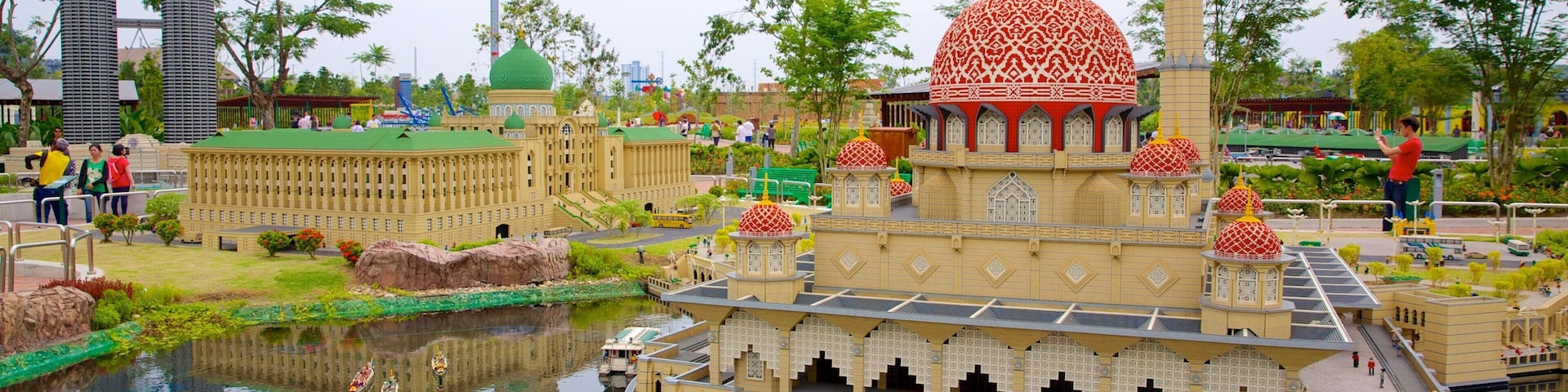 LEGOLAND® Malaysia featuring rides and a pond