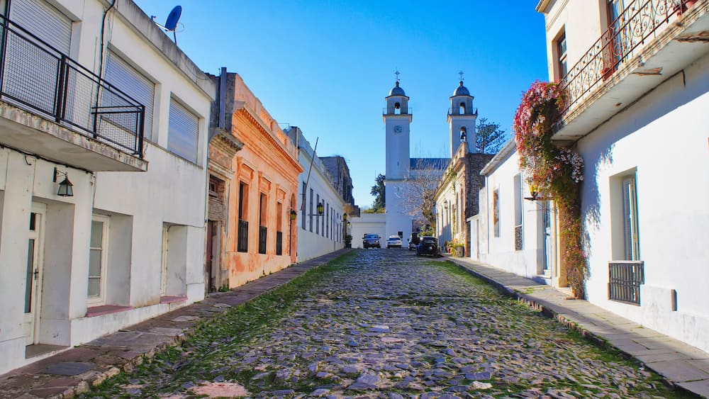Uruguay, Streets of Colonia Del Sacramento in historic center (Barrio Historico)