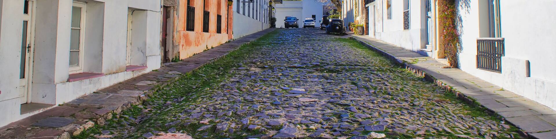 Uruguay, Streets of Colonia Del Sacramento in historic center (Barrio Historico)