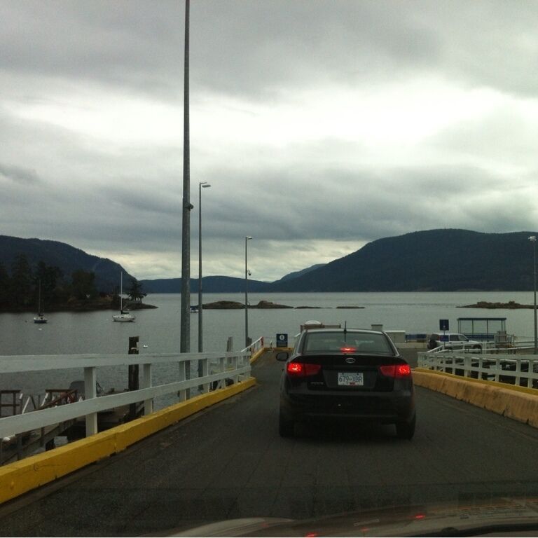 Leaving Salt Spring Island. Ferry terminal. 