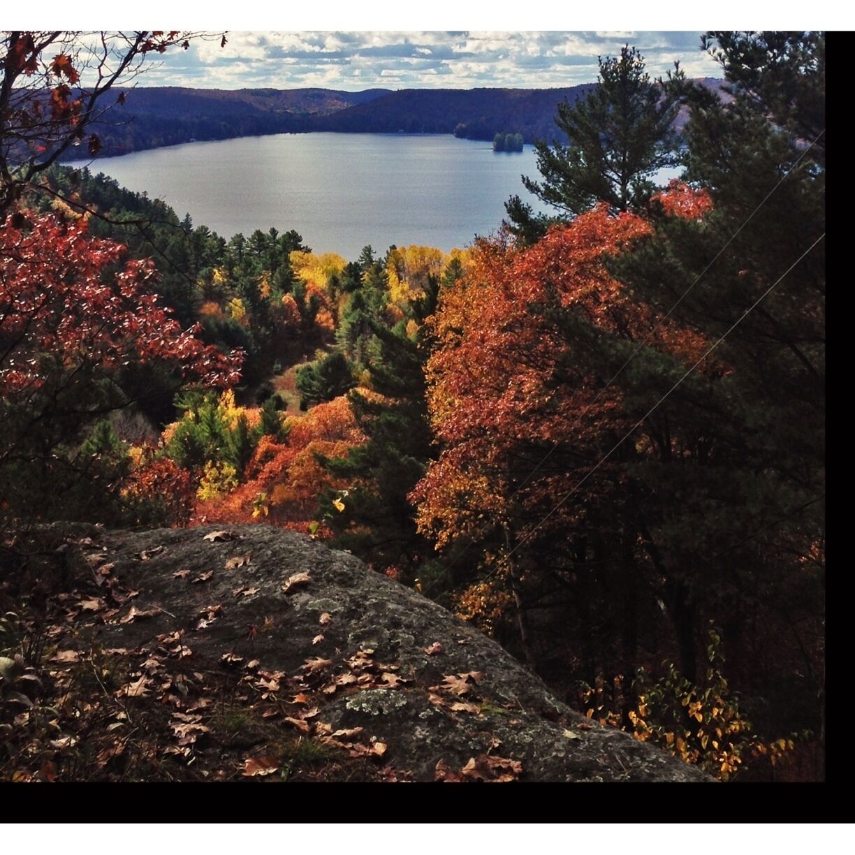 Came up to the cottage one last time to view the fall colours from the lookout tower. What a great day it turned out to be.