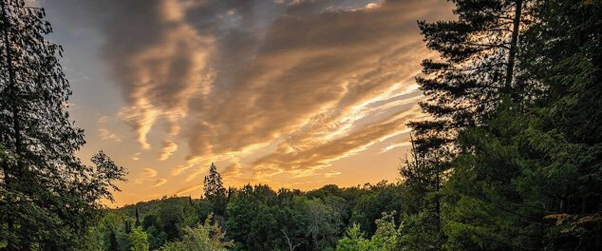Beautiful sunset at Ragged Falls