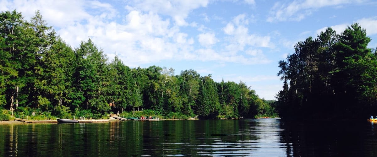 Early morning Kayaking on Oxtongue Lake in the Algonquin Highlands.